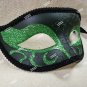 Green Glitter Eye Mask Royal Masquerade Ball Venetian Wicked Witch Poison Ivy