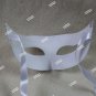 White Silver Glitter Eye Mask Royal Masquerade Ball Venetian Ballerina Bridal