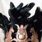 Black Bronze Caesar Augustus Mask Feathers Roman Greek God Goddess King Pegasus