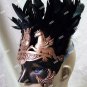 Black Bronze Caesar Augustus Mask Feathers Roman Greek God Goddess King Pegasus