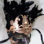 Black Bronze Caesar Augustus Mask Feathers Roman Greek God Goddess King Pegasus