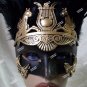 Black Gold Caesar Augustus Mask Feathers Roman Greek God Goddess King Pegasus