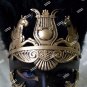 Black Gold Caesar Augustus Mask Feathers Roman Greek God Goddess King Pegasus