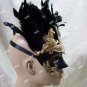 Black Gold Caesar Augustus Mask Feathers Roman Greek God Goddess King Pegasus