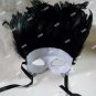 Black Silver Caesar Augustus Mask Feathers Roman Greek God Goddess King Pegasus