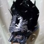 Black Silver Caesar Augustus Mask Feathers Roman Greek God Goddess King Pegasus