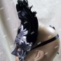 Black Silver Caesar Augustus Mask Feathers Roman Greek God Goddess King Pegasus