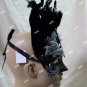 Black Silver Caesar Augustus Mask Feathers Roman Greek God Goddess King Pegasus