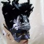 Black Silver Caesar Augustus Mask Feathers Roman Greek God Goddess King Pegasus