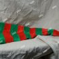 Fun Long Red Green Striped Santa Stocking Hat Candy Cane Christmas Elf Helper