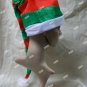 Fun Long Red Green Striped Santa Stocking Hat Candy Cane Christmas Elf Helper