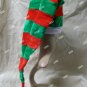 Fun Long Red Green Striped Santa Stocking Hat Candy Cane Christmas Elf Helper