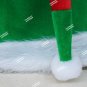 Fun Long Red Green Striped Santa Elf Hat Bendable Christmas Helper Claus Grinch