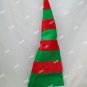 Fun Long Red Green Striped Santa Elf Hat Bendable Christmas Helper Claus Grinch