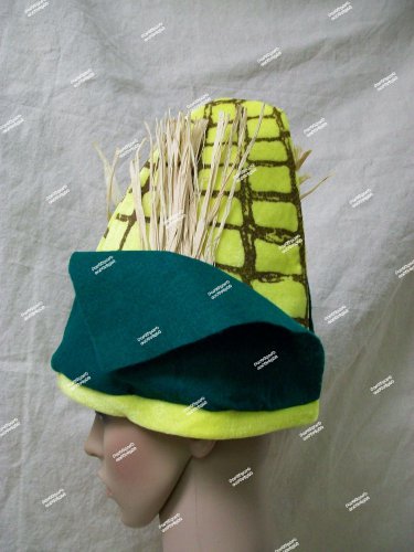 Fun Corn Cob Costume Hat Ear Husk Produce Festival Veggie Chef Cornhusker Farmer Husker