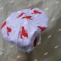 White Red Crawfish Fabric Chef Costume Hat Culinary Lobster Festival Boil Cajun