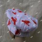 White Red Crawfish Fabric Chef Costume Hat Culinary Lobster Festival Boil Cajun