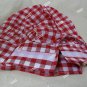 Red White Gingham Check Fabric Chef Hat Gourmet Christmas Cook BBQ Master Pizza