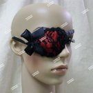 Fancy Red Black Lace Pirate Eyepatch Swashbuckler Victorian Queen Fetish Fantasy