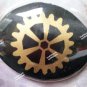 Black Steampunk Eyepatch Printed Cog Industrial Gear Pirate Swashbuckler Fantasy