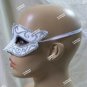 White Silver Glitter Eye Mask Royal Masquerade Ball Venetian Bridal Swan Ballet
