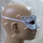 White Silver Glitter Eye Mask Royal Masquerade Ball Venetian Bridal Swan Ballet