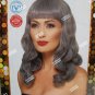 Gray Wavy Wig with Bangs Heat Style Ghost Spirit Elegant Witch Sorceress Old Lady