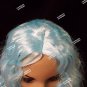 Pastel Icy Blue Wavy Flapper Wig Bob Games Chaperone Effie Escort Polar Princess