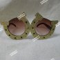 Glittery Gold Lucky Horseshoe Glasses Gambler Casino Vegas Baby Derby Race Fun