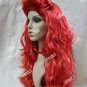 Red Lethal Beauty Wig Poison Ivy Comic Villain Starfire Little Mermaid Ariel