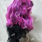 Pink & Black Long Layers Rock Vixen Wig Sexy Punk Rocker LA Tattoo Biker Chick