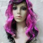 Pink & Black Long Layers Rock Vixen Wig Sexy Punk Rocker LA Tattoo Biker Chick