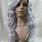 Mixed Gray Cosplay Doll Wig Bow Manga Comic Book Kawaii Anime Rave Party Cosplay