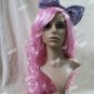 Light Pink Cosplay Doll Wig Bow Manga Comic Book Kawaii Anime Rave Party Cosplay