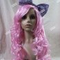 Light Pink Cosplay Doll Wig Bow Manga Comic Book Kawaii Anime Rave Party Cosplay