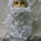 White Santa Claus Costume Wig Beard Set Kris Kringle Jolly Elf Father Christmas