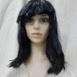 Black Silver Glimmer Glam Wig Metallic Tinsel Shimmer Club Rave Party Rockstar
