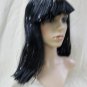 Black Silver Glimmer Glam Wig Metallic Tinsel Shimmer Club Rave Party Rockstar
