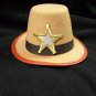 Mini Sheriff Hat Cowboy Badge Deputy Western Ranger Marshal Law Constable Pet