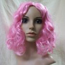 Pastel Pink Wavy Flapper Wig Bob Games Chaperone Effie Escort Party Girl Clown