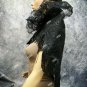 Black Shawl w/ Lace & Fringe Cape Halloween Witch Gothic Vampire Mistress Madame