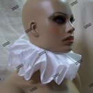 White Neck Ruff Collar Elizabethan Renaissance Queen King Tudor Victorian Clown