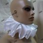 White Neck Ruff Collar Elizabethan Renaissance Queen King Tudor Victorian Clown