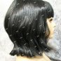 Black Starlet Wig 60s Bouffant Anime Cosplay Retro Sock Hop Waitress Cheerleader