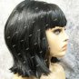 Black Starlet Wig 60s Bouffant Anime Cosplay Retro Sock Hop Waitress Cheerleader
