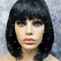 Black Starlet Wig 60s Bouffant Anime Cosplay Retro Sock Hop Waitress Cheerleader