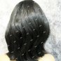 Black Starlet Wig 60s Bouffant Anime Cosplay Retro Sock Hop Waitress Cheerleader