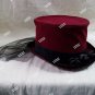 Dark Victorian Vamp Hat Veil Steampunk Cocktail Elizabethan Gothic Widow Dickens Christmas Caroler