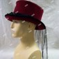 Dark Victorian Vamp Hat Veil Steampunk Cocktail Elizabethan Gothic Widow Dickens Christmas Caroler