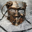 Bronze Steampunk Bauta Costume Face Mask Apocalypse Robot Guy Futuristic Machine